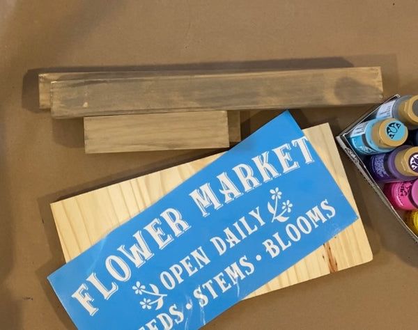 Flower Market Sign Craft Kit 6X12