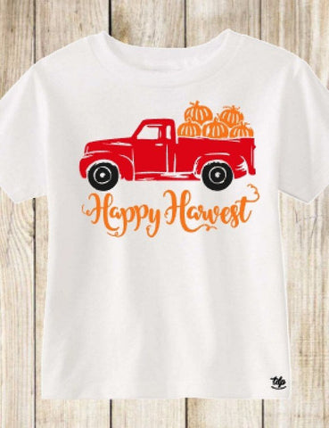 Fall Harvest Truck and Pumpkins