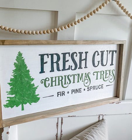 Fresh Cut Christmas Trees Craft Kit 12X24