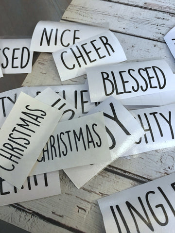 Rae Dunn Inspired Ornaments - DECALS ONLY
