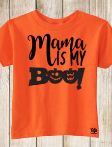 Mama is my Boo toddler shirt halloween shirt toddler kids trendy kids fall harvest punpkins jackolanterns
